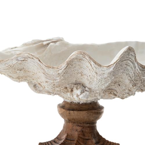  SHELL DEKORATİF KASE BEYAZ 45X25X23 CM