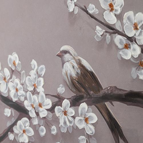 SPRING BIRDS ÇERÇEVELİ YAĞLIBOYA TABLO 90X120CM