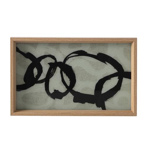 LOOP DEKORATİF TEPSİ NATURAL 25X40CM