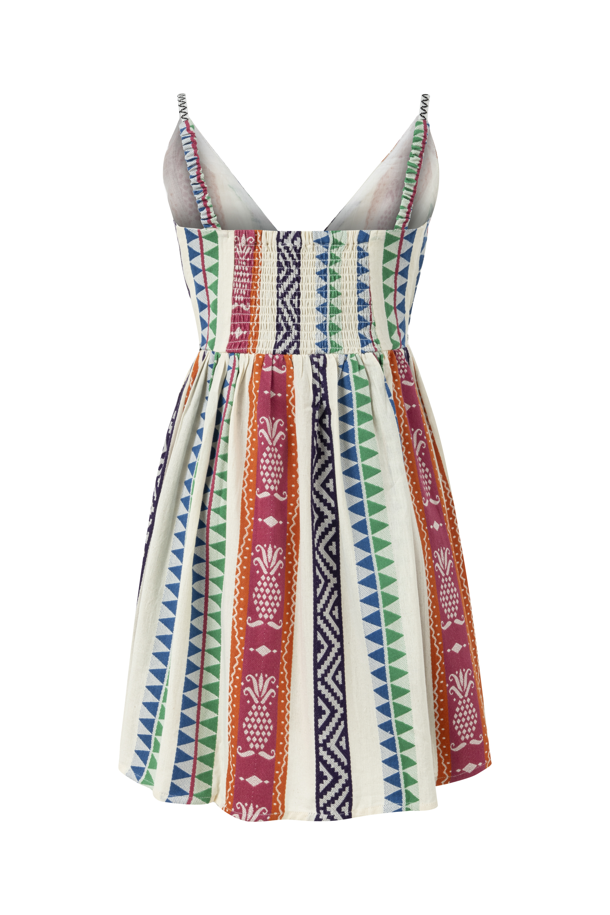 ETNİK DESENLİ A FORM MİNİ ELBİSE