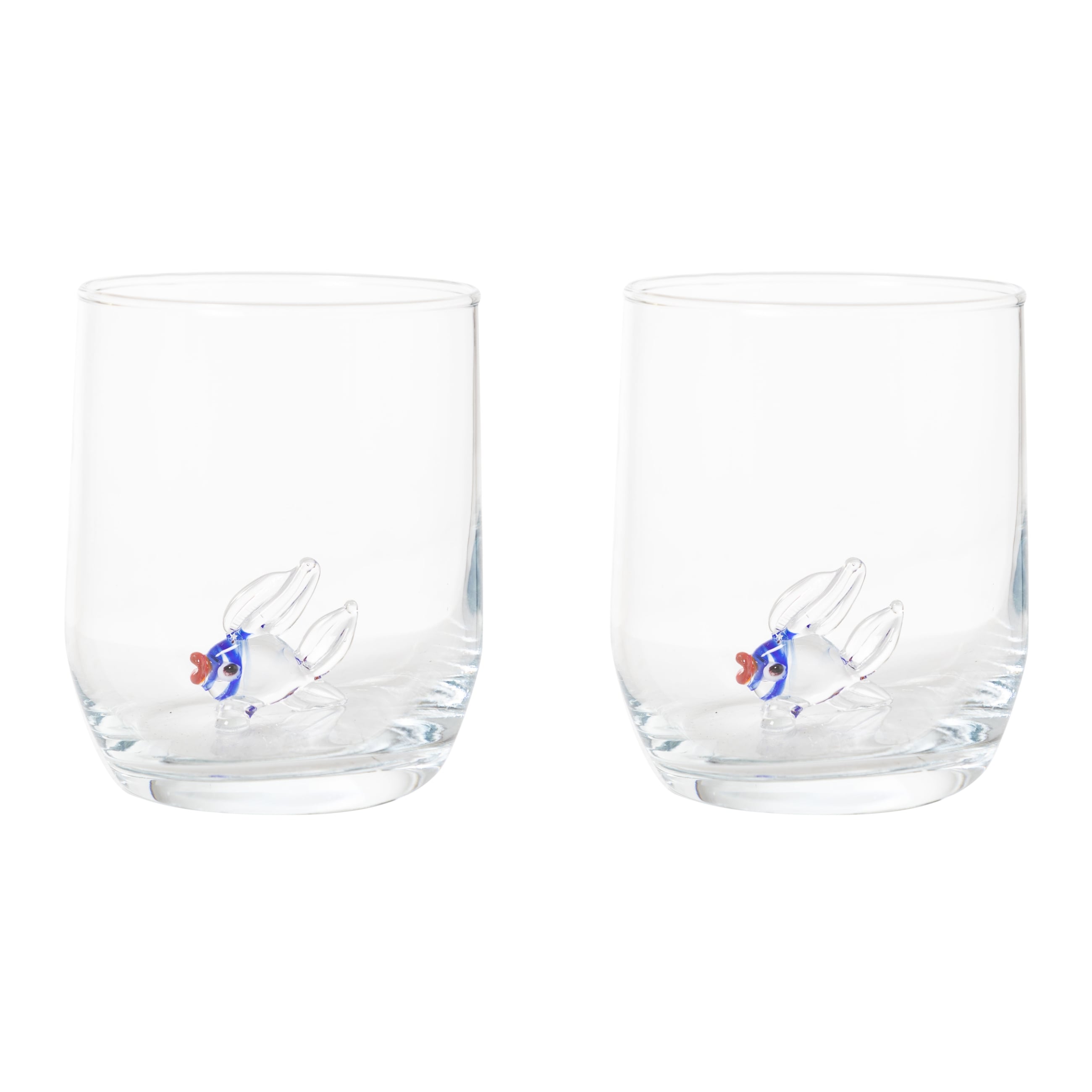 MAVİ BALIK FİGÜRLÜ BARDAK SETİ 2 Lİ 205 ML
