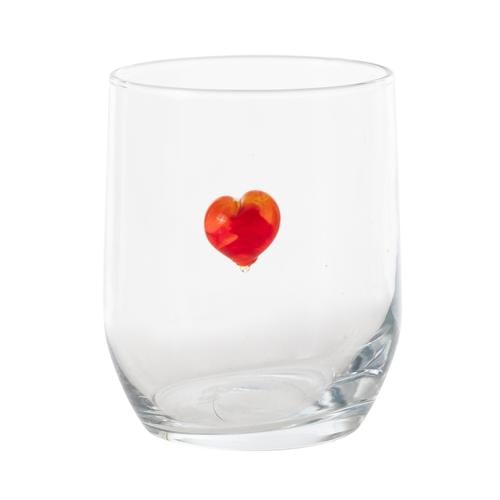 KALP FİGÜRLÜ BARDAK-KIRMIZI  205 ML