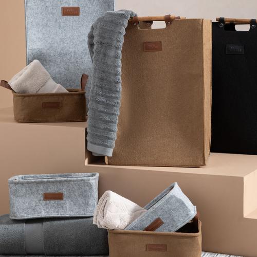 DODIE KEÇE ÇAMAŞIR SEPETİ KOYU BEJ 29,5X37,5X52,5