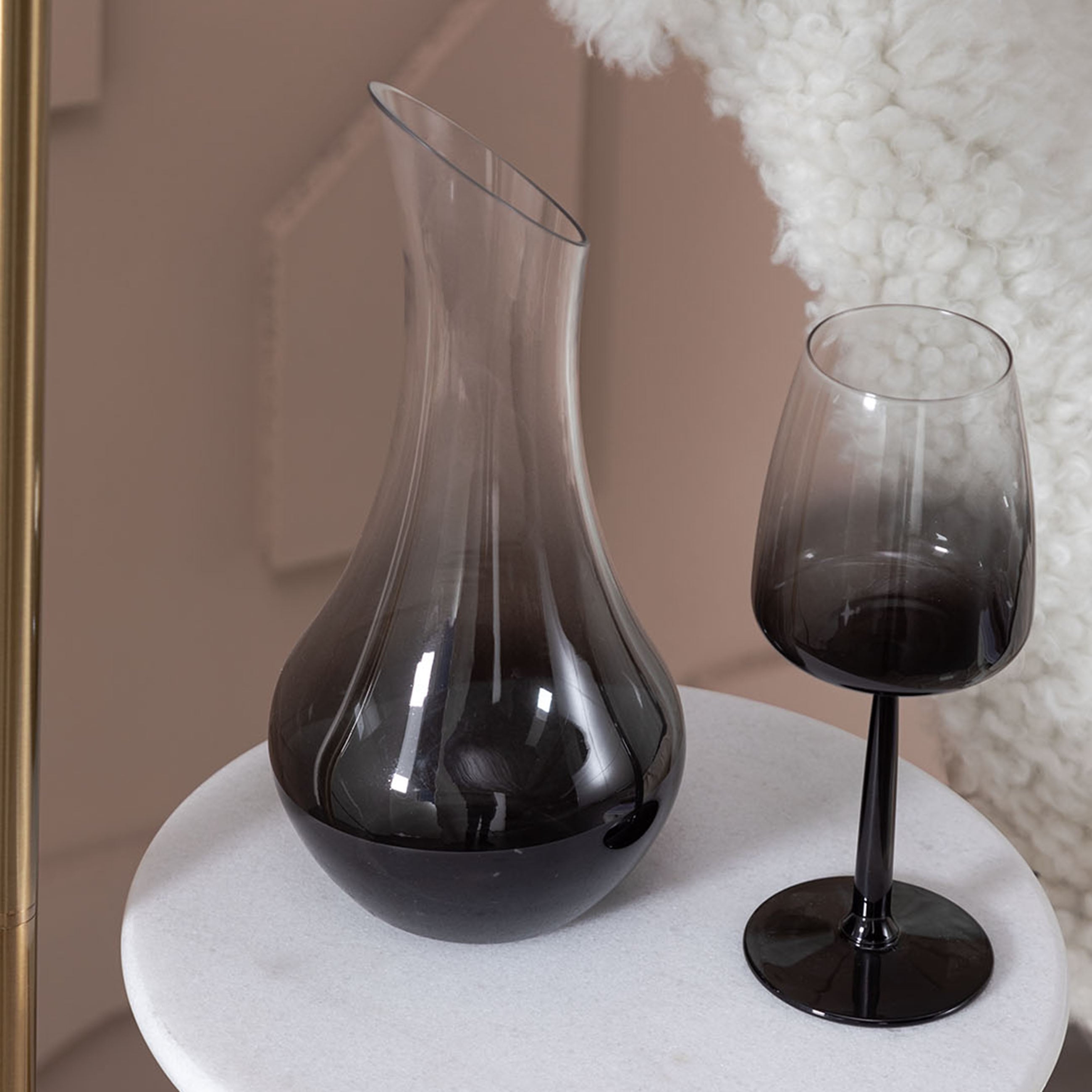 LORA 3LÜ KADEH SETİ -FÜME 430ML