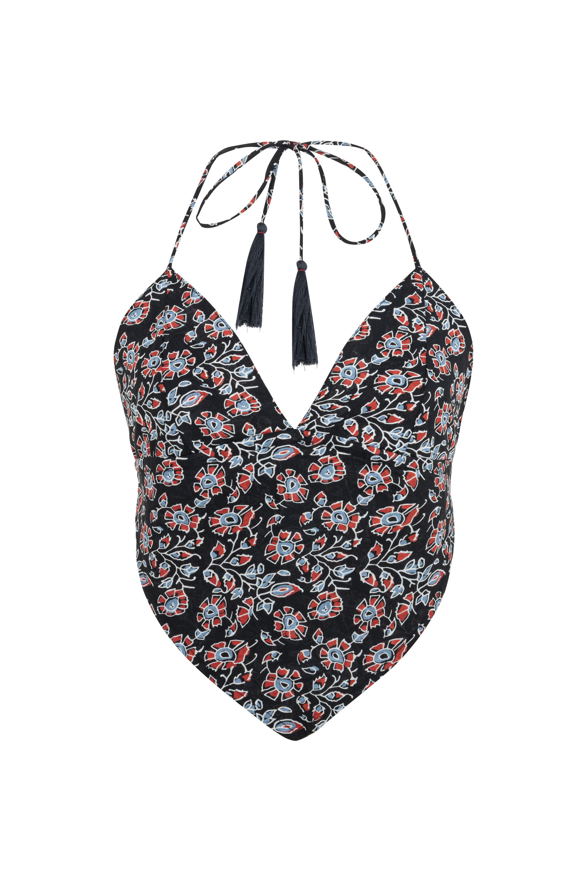 ETNİK BASKILI V YAKA SMART BLUZ