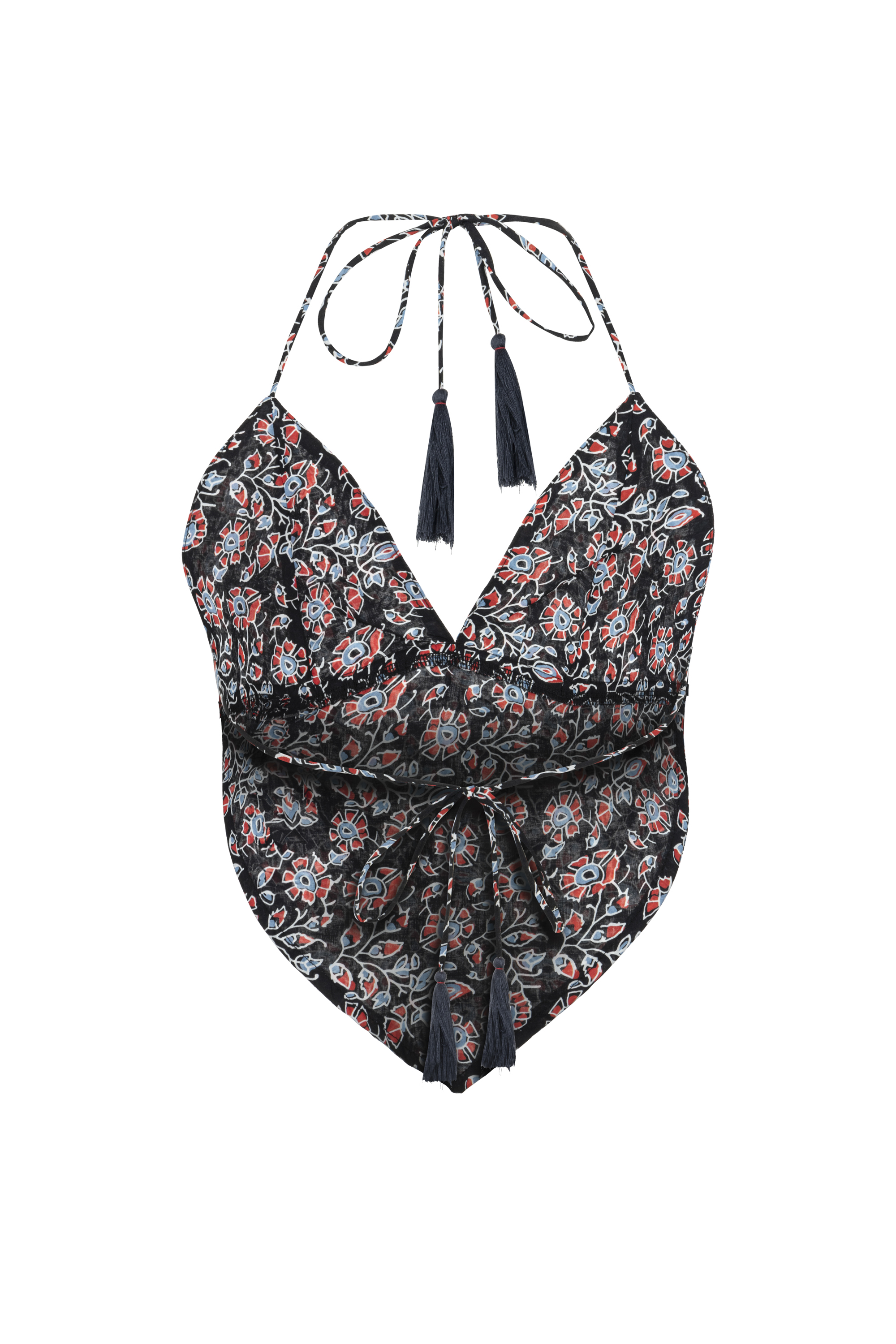 ETNİK BASKILI V YAKA SMART BLUZ