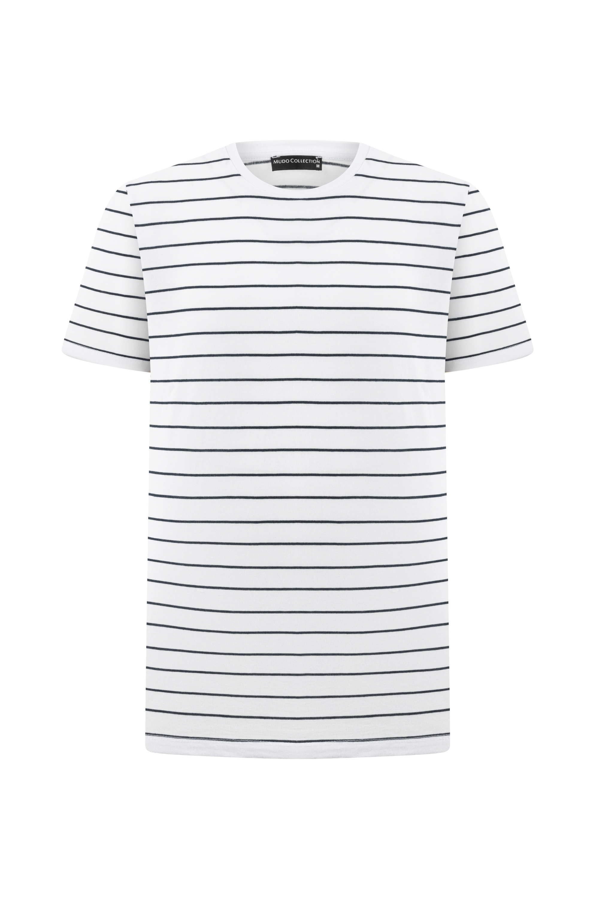 ÇİZGİLİ BİSİKLET YAKA T-SHIRT