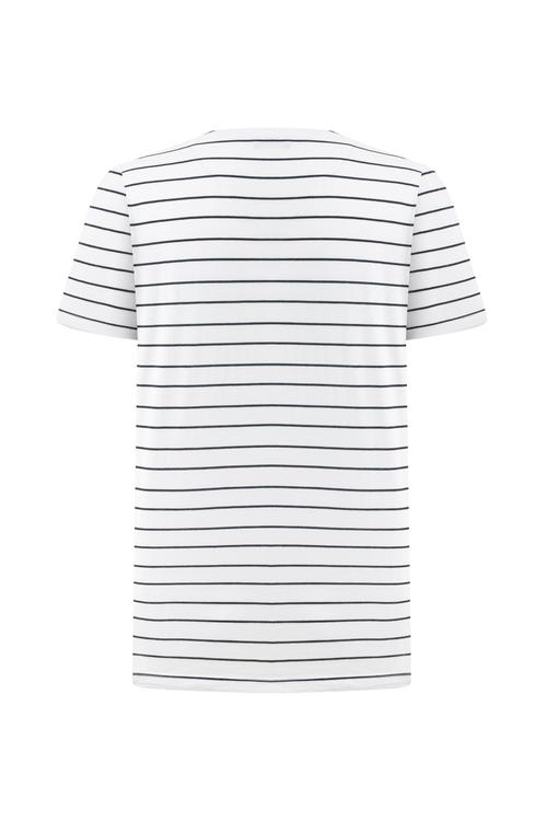  ÇİZGİLİ BİSİKLET YAKA T-SHIRT