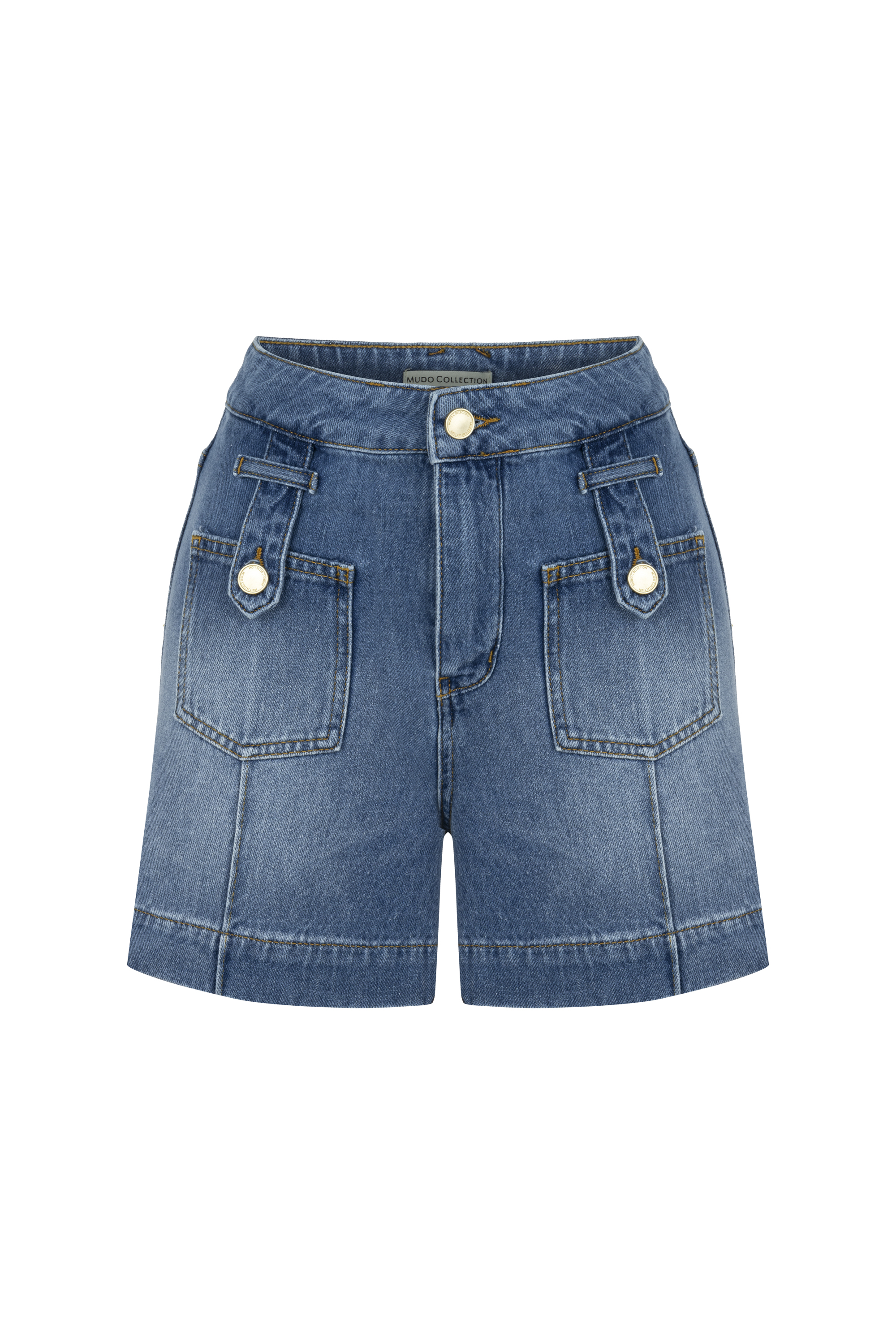CEP DETAYLI JEAN MİNİ ŞORT