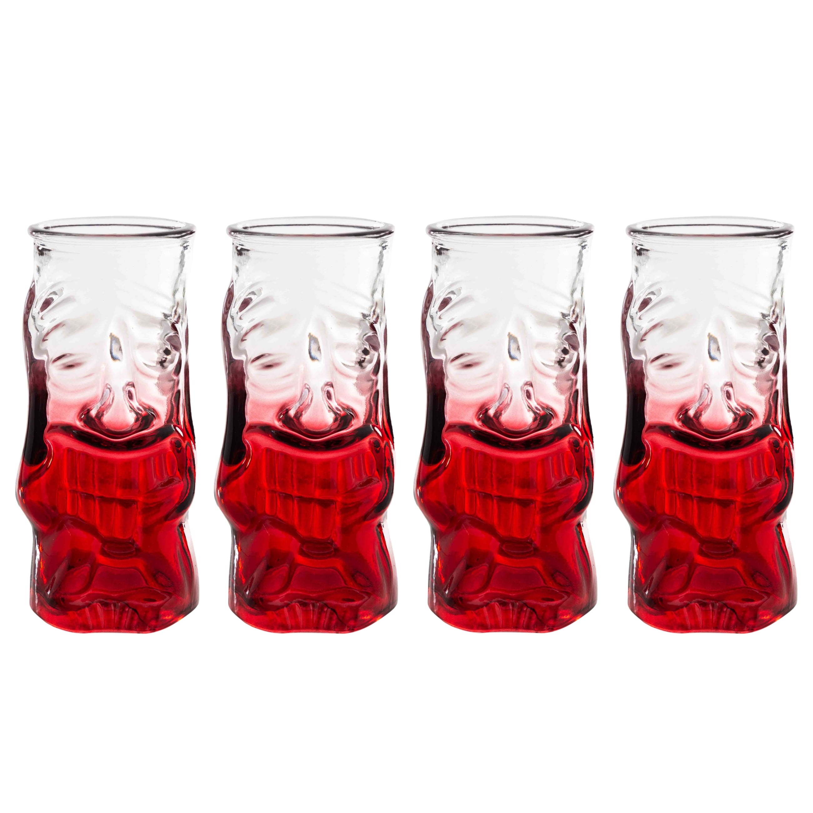 TIKI KOKTEYL BARDAĞI KIRMIZI 4'LÜ 290 ML