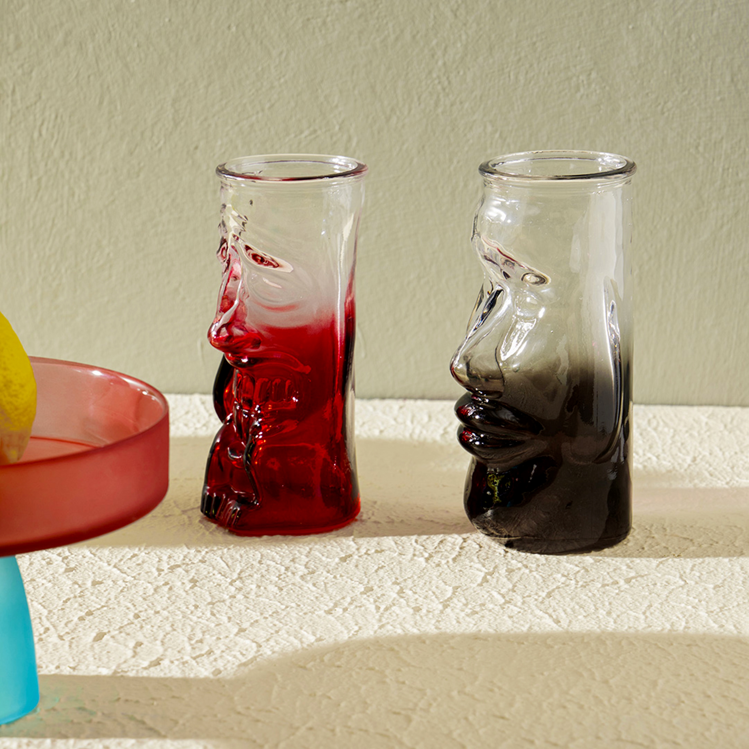 TIKI KOKTEYL BARDAĞI KIRMIZI 4'LÜ 290 ML