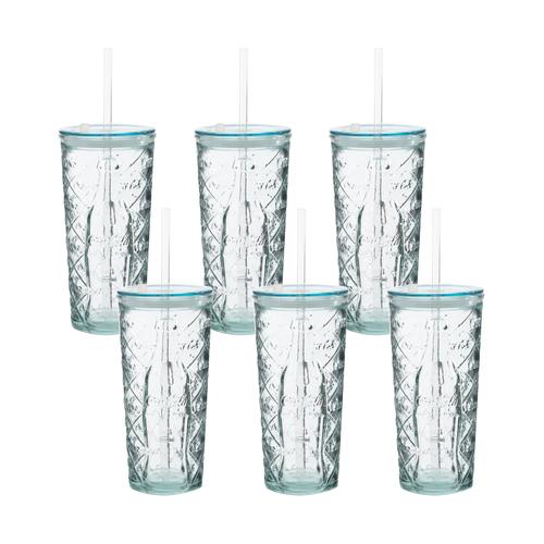 RECYCLE NO:5 PİPETLİ BARDAK 6'LI  500CC