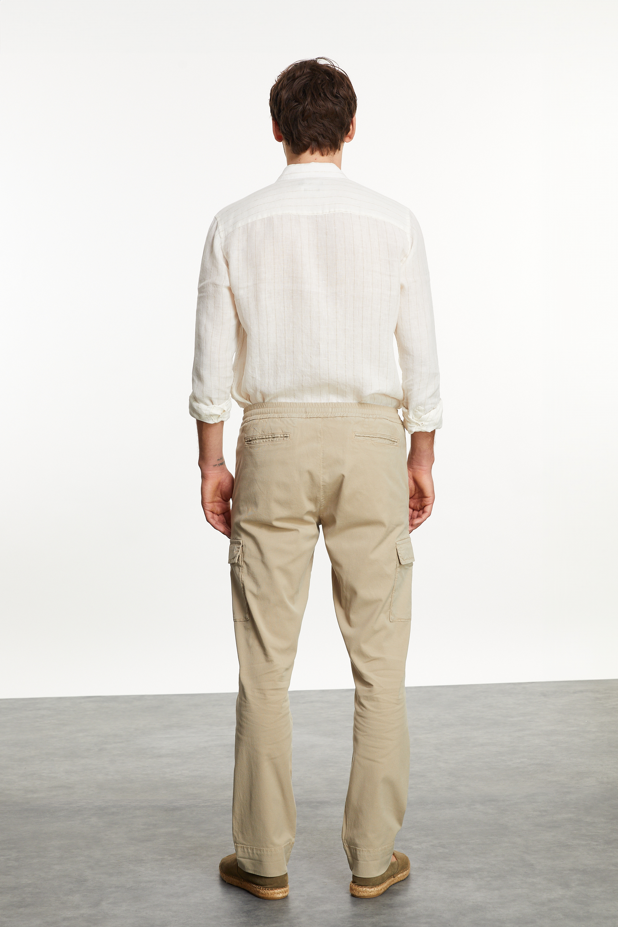 ÇİZGİLİ REGULAR FIT KETEN GÖMLEK