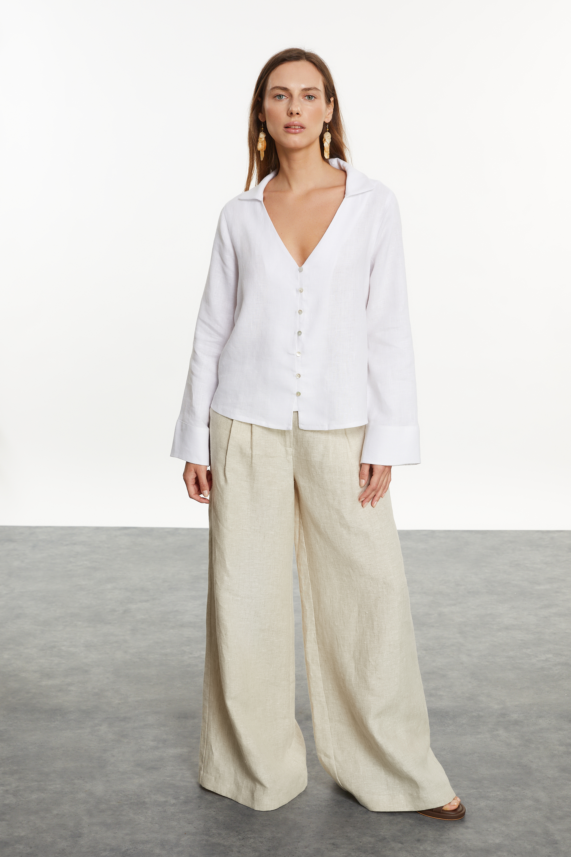 RELAX FIT KETEN GÖMLEK