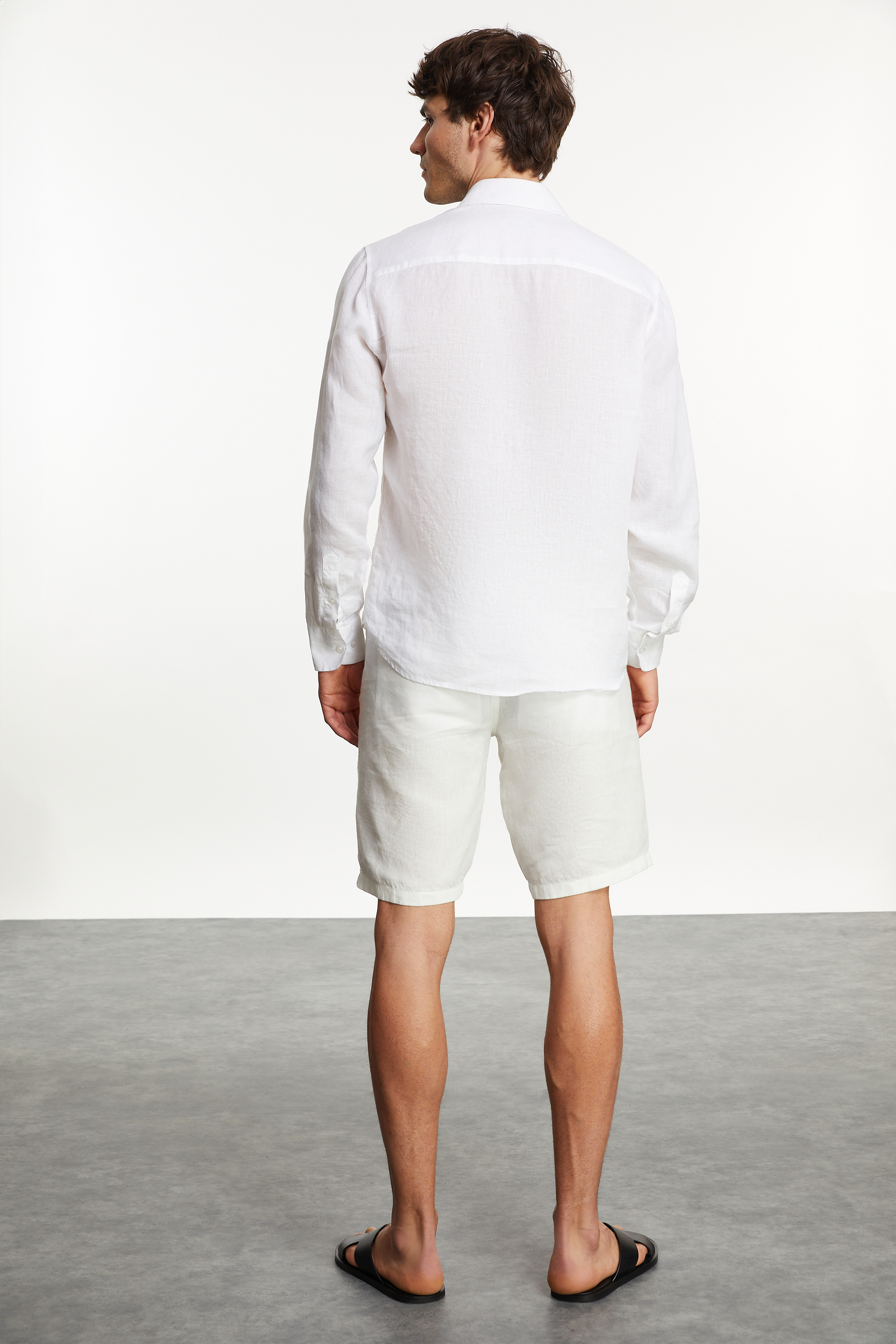 REGULAR FIT KETEN GÖMLEK