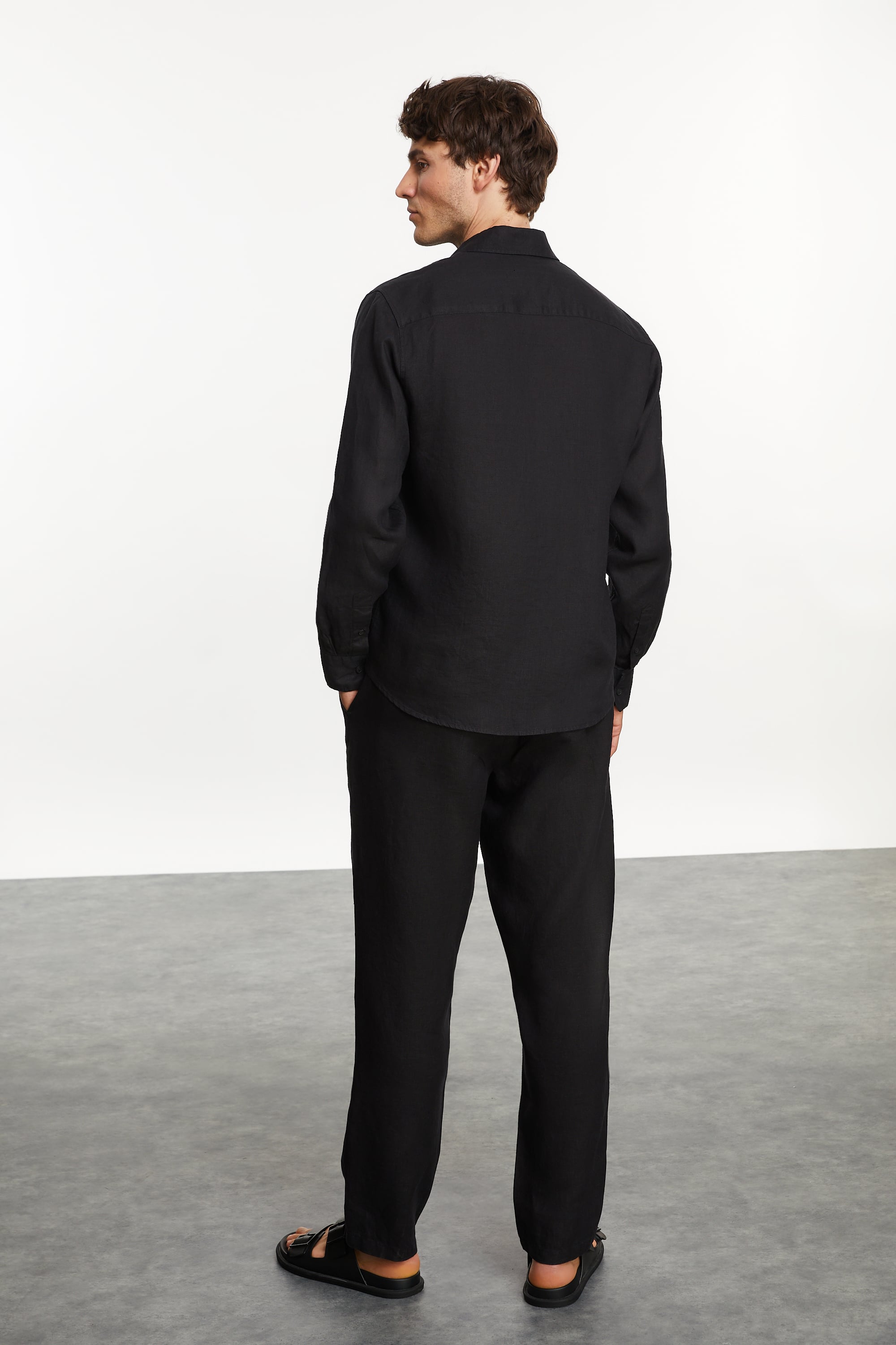 REGULAR FIT KETEN GÖMLEK