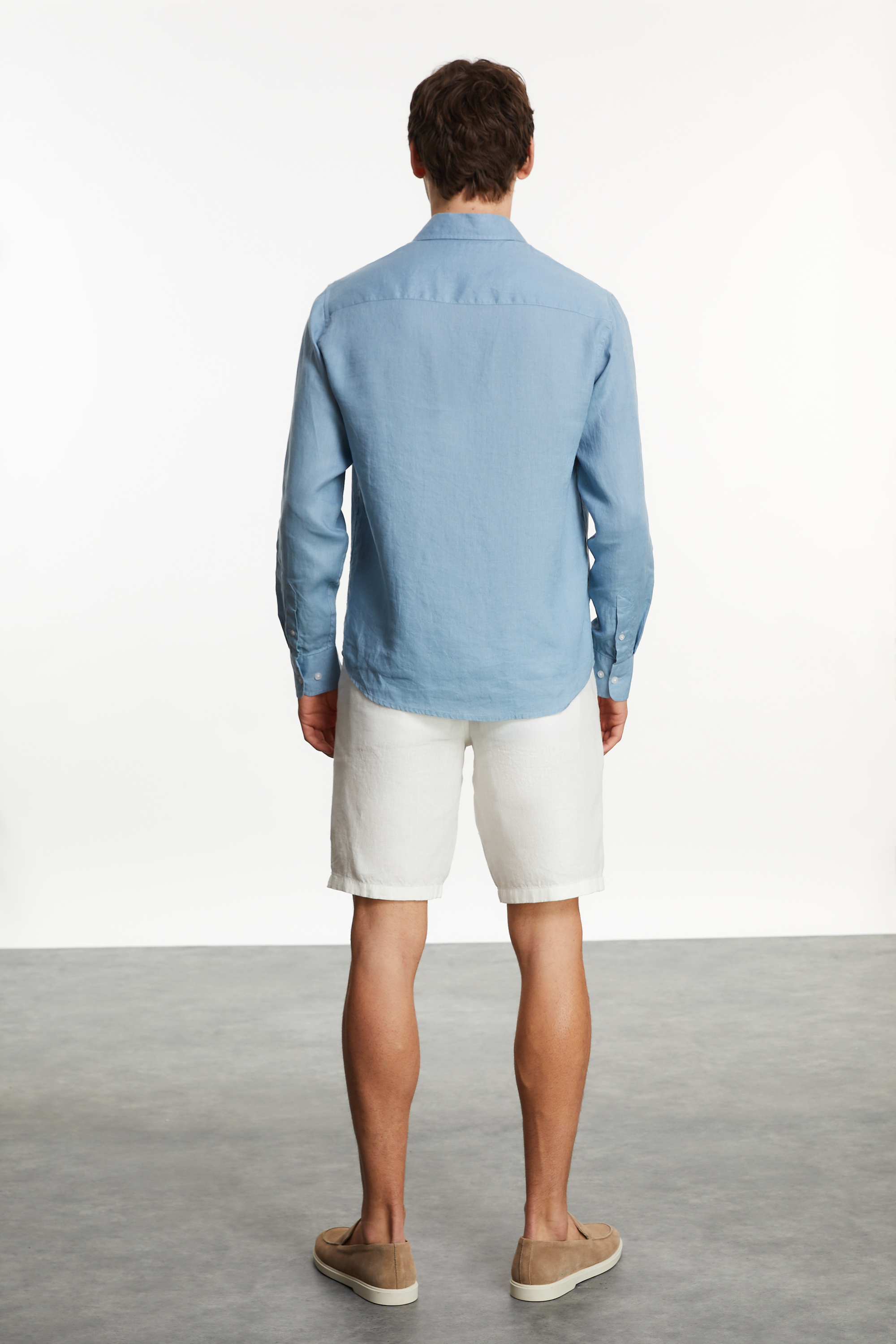 REGULAR FIT KETEN GÖMLEK