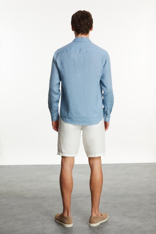  REGULAR FIT KETEN GÖMLEK