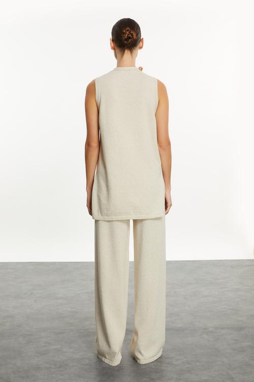  KETEN KARIŞIMLI WIDE LEG PANTOLON