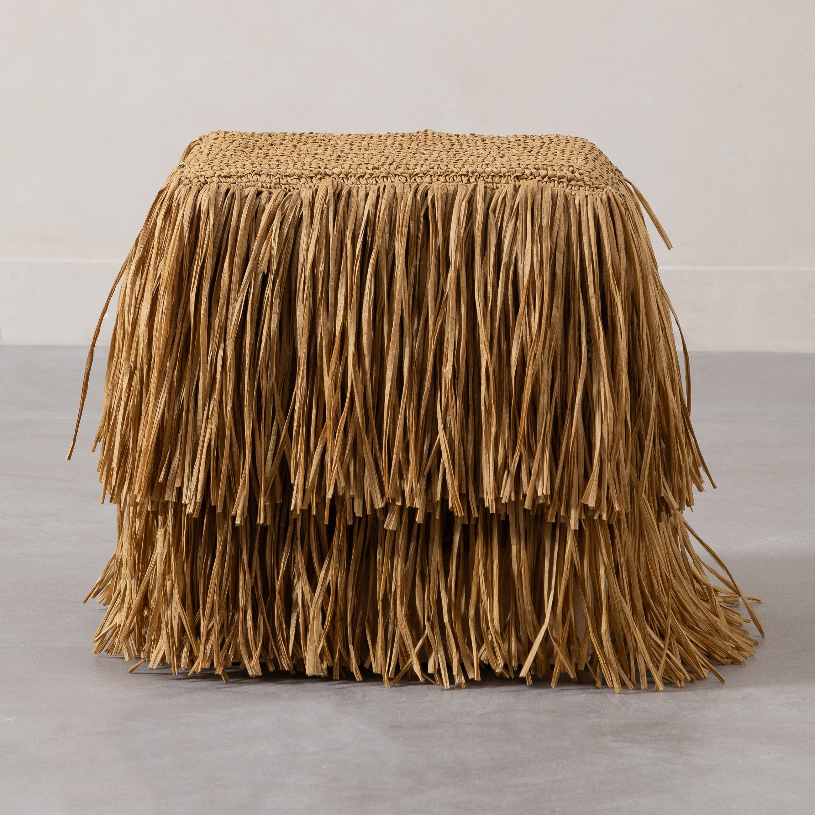 BOHO PUF SQUARE NATUREL