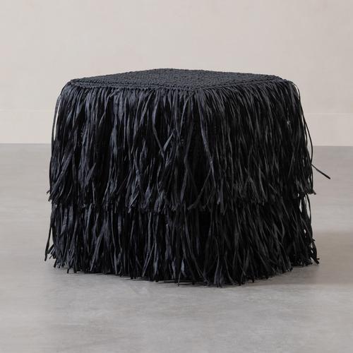  BOHO PUF SQUARE BLACK