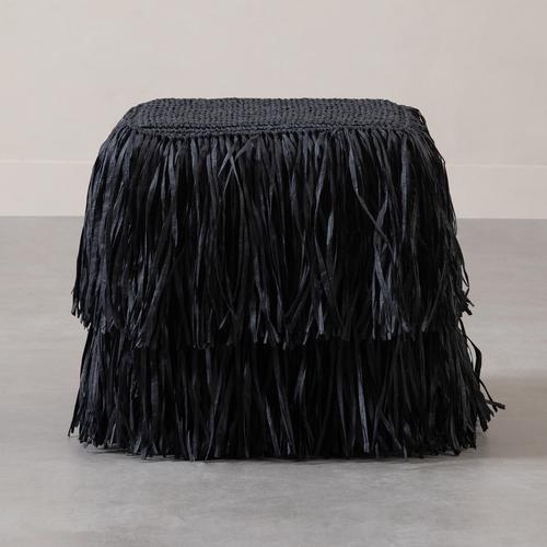  BOHO PUF SQUARE BLACK