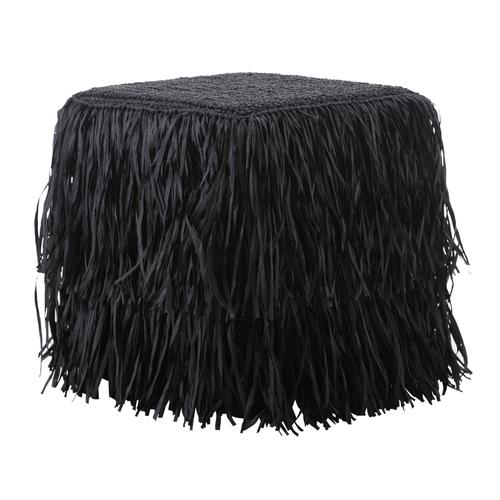  BOHO PUF SQUARE BLACK