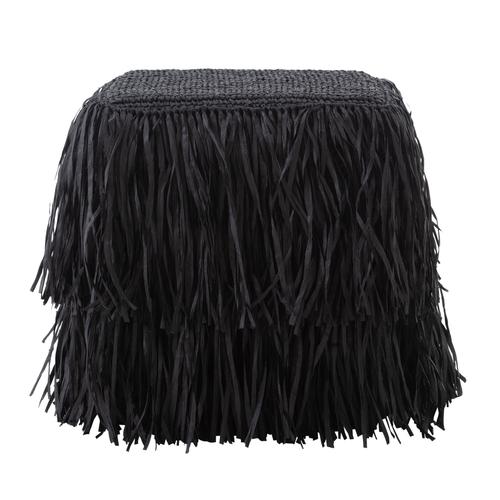  BOHO PUF SQUARE BLACK
