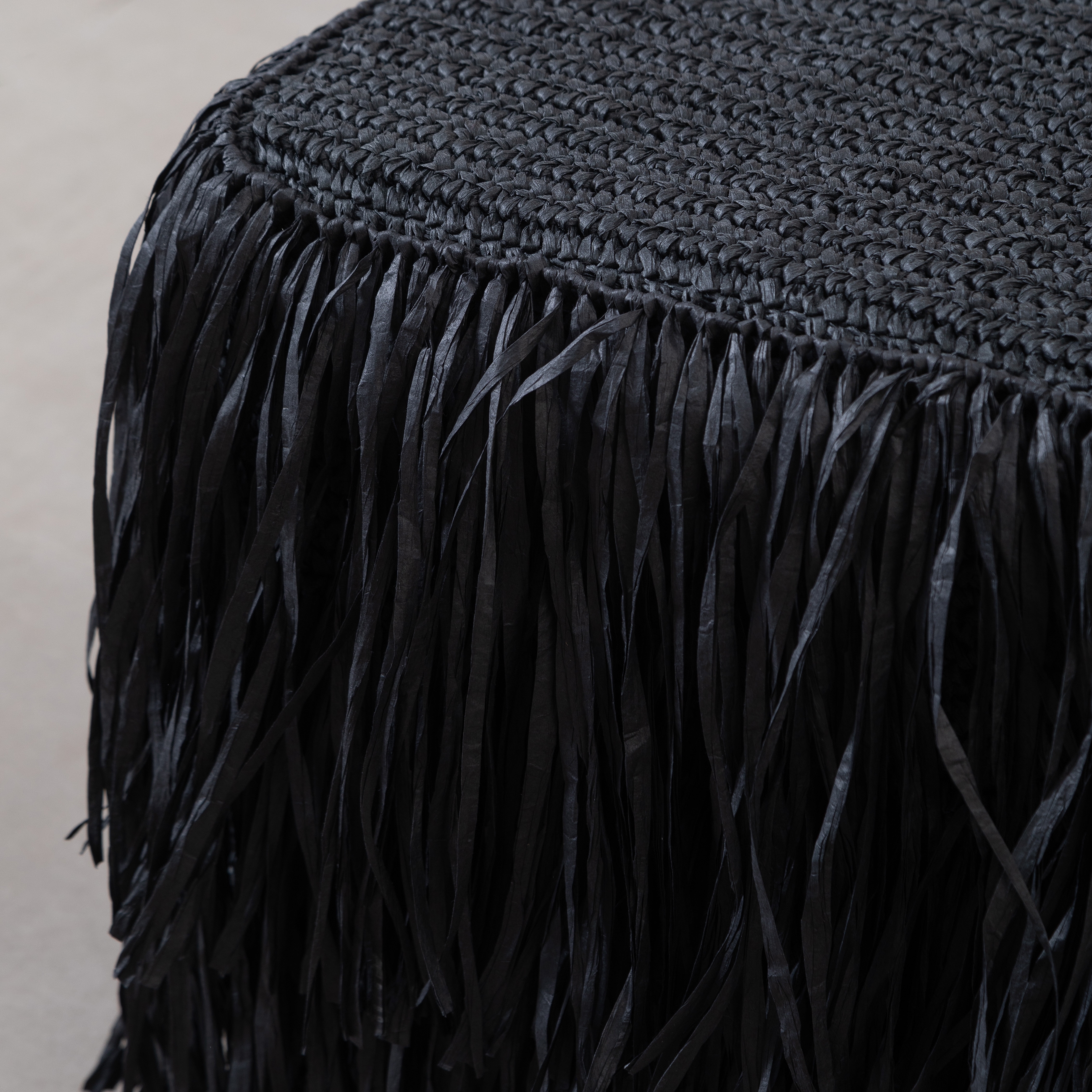 BOHO PUF SQUARE BLACK