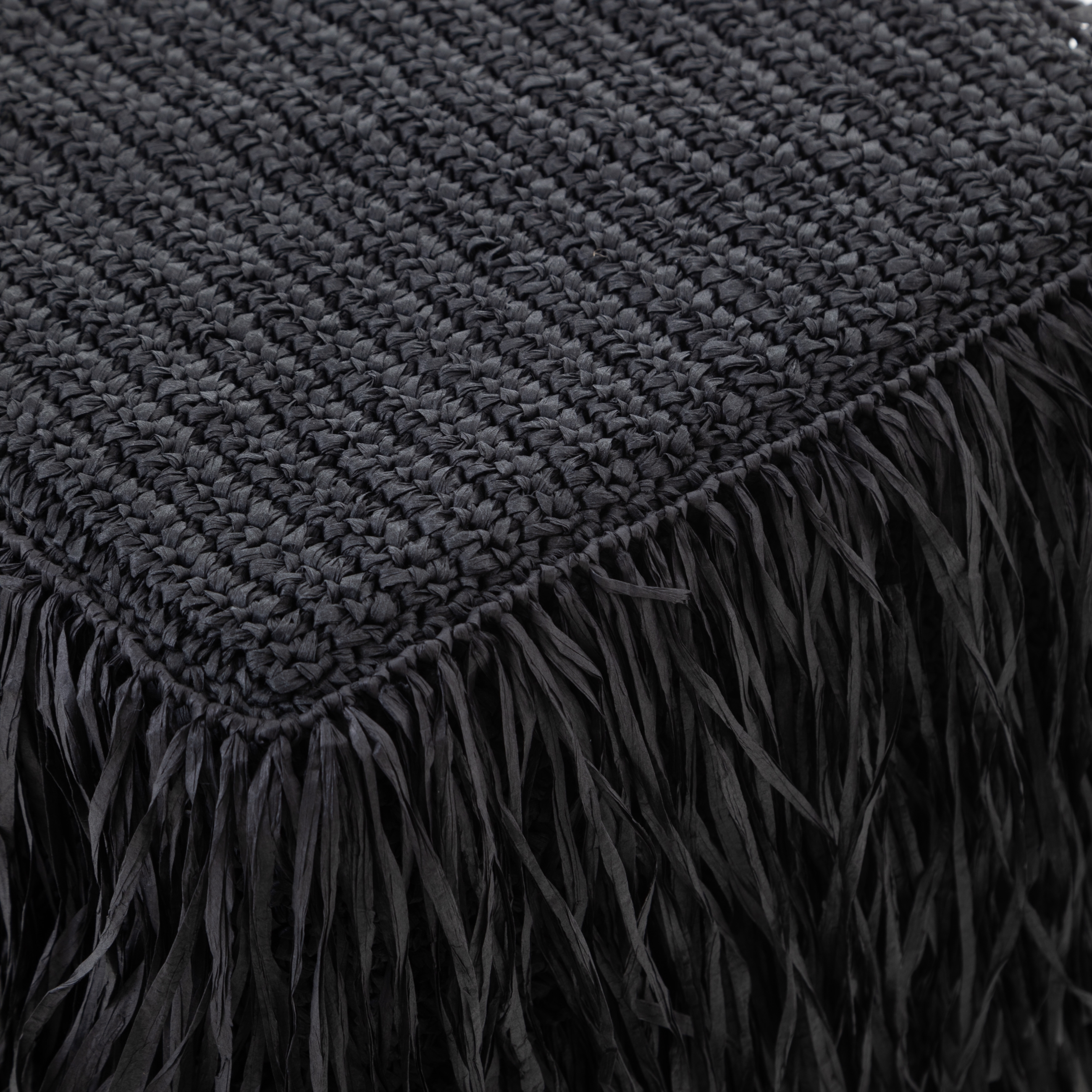 BOHO PUF SQUARE BLACK