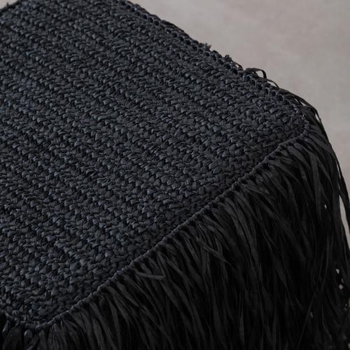  BOHO PUF SQUARE BLACK