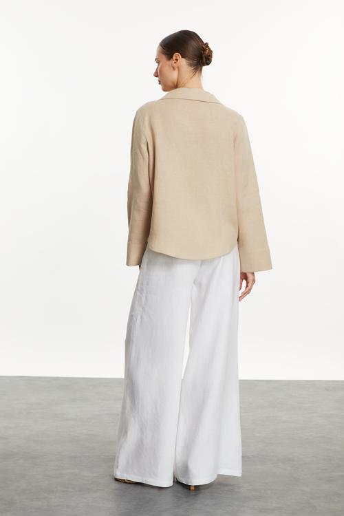  RELAX FIT KETEN GÖMLEK