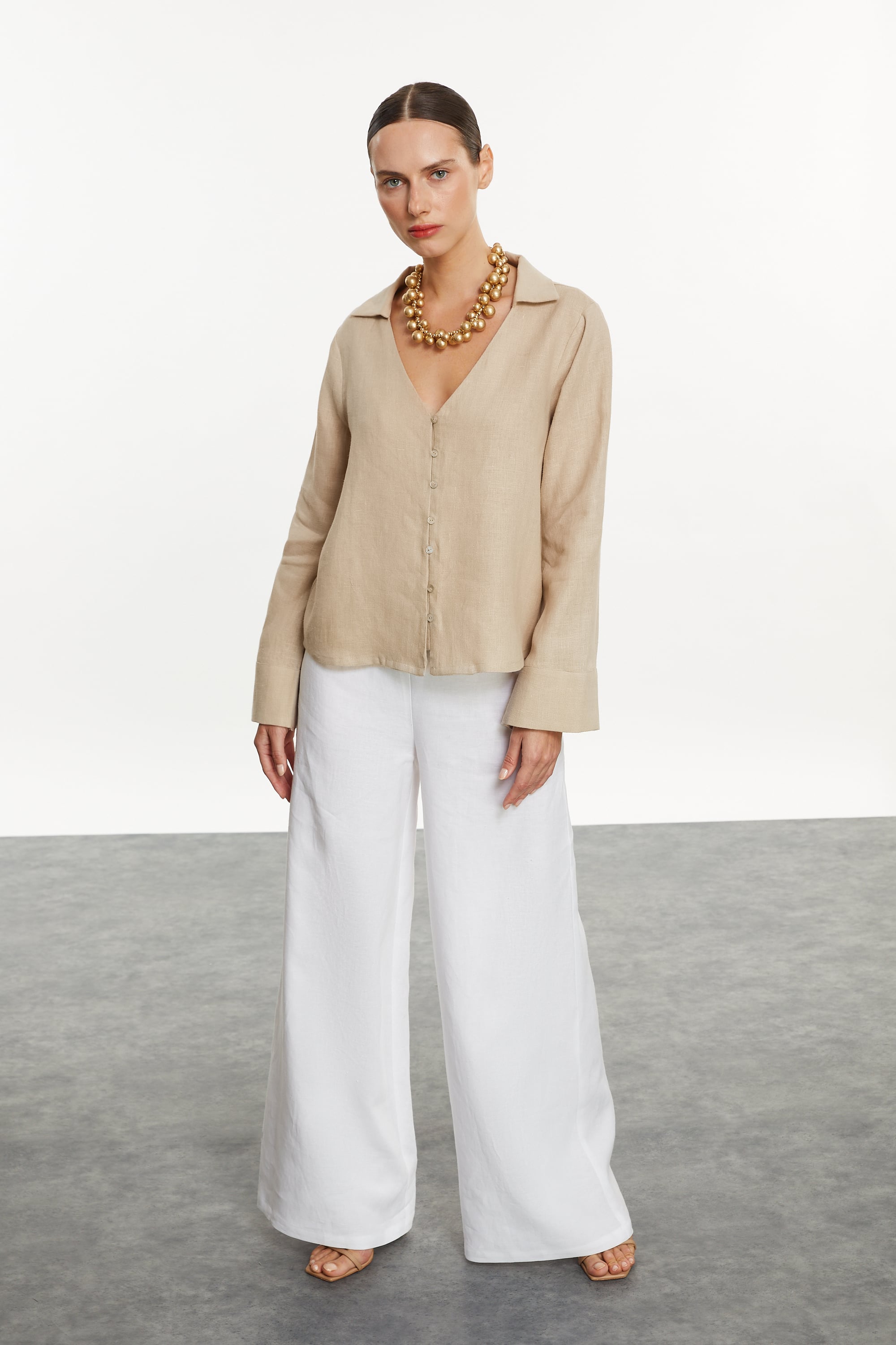 RELAX FIT KETEN GÖMLEK