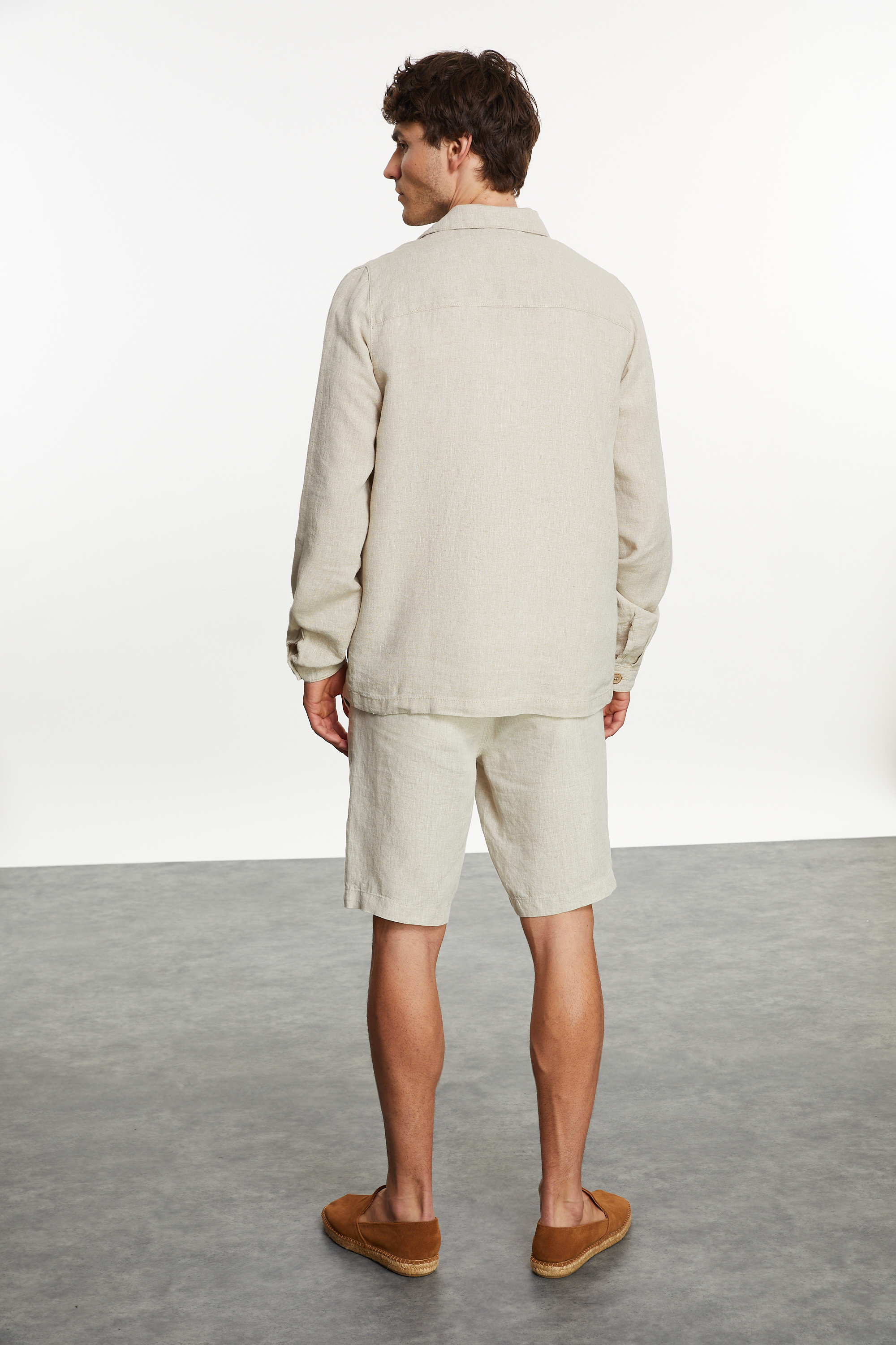 KETEN KARIŞIMLI REGULAR FIT CEKET