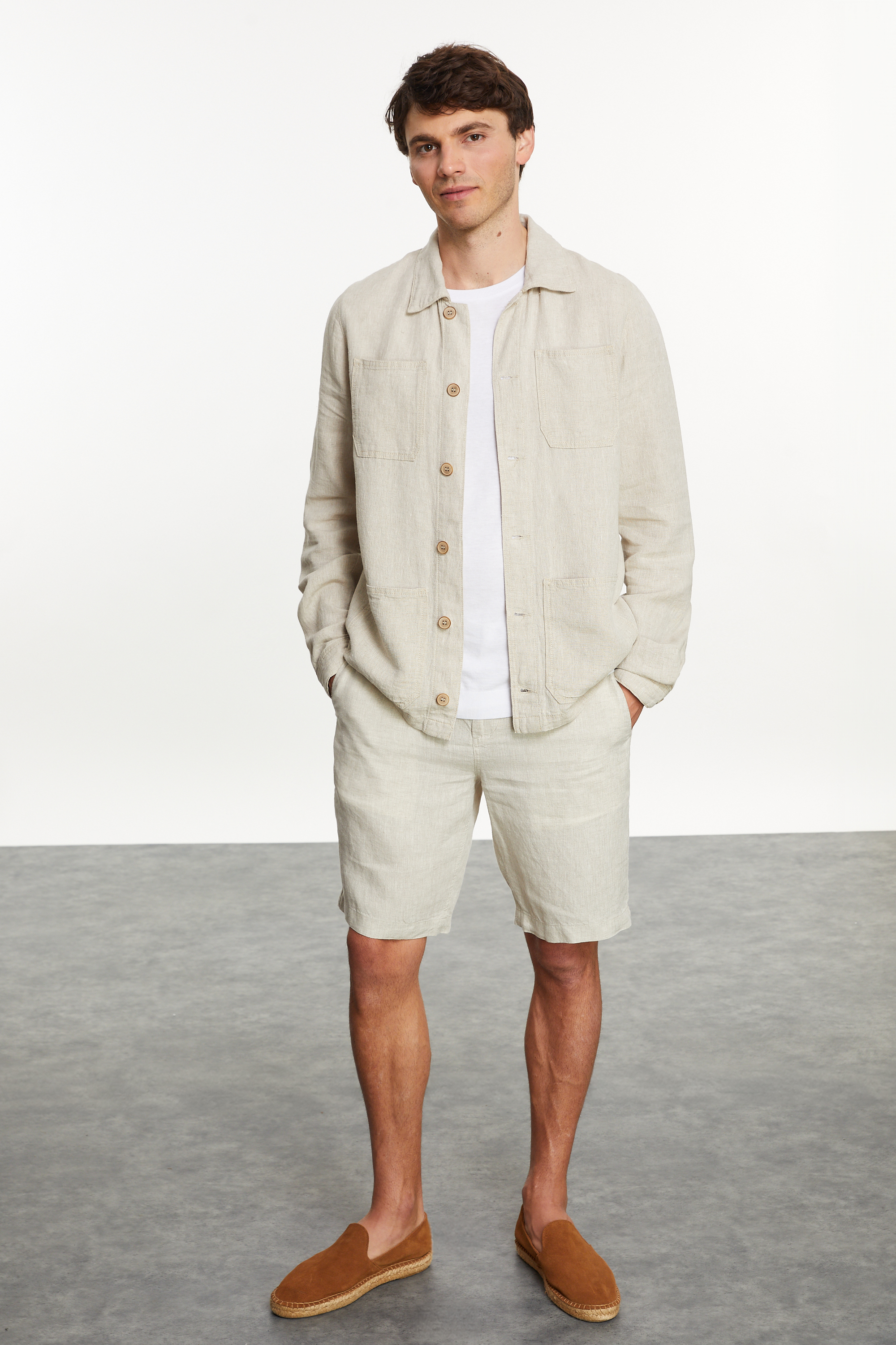 KETEN KARIŞIMLI REGULAR FIT CEKET