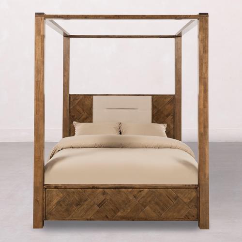  MOLTON ÇİFT KİŞİLİK 4 DİREKLİ AHŞAP KARYOLA 160X200