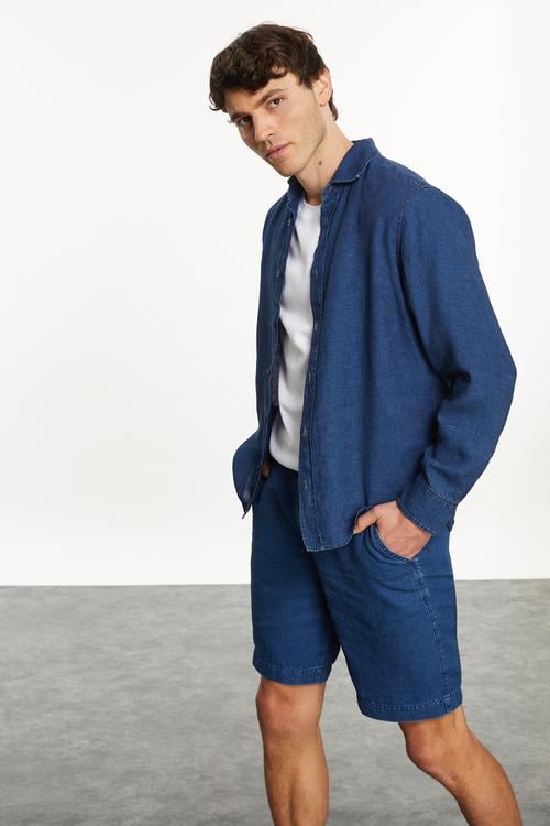  KETEN REGULAR FIT GÖMLEK