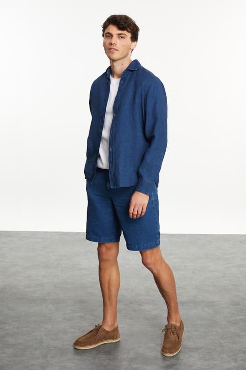  KETEN REGULAR FIT GÖMLEK