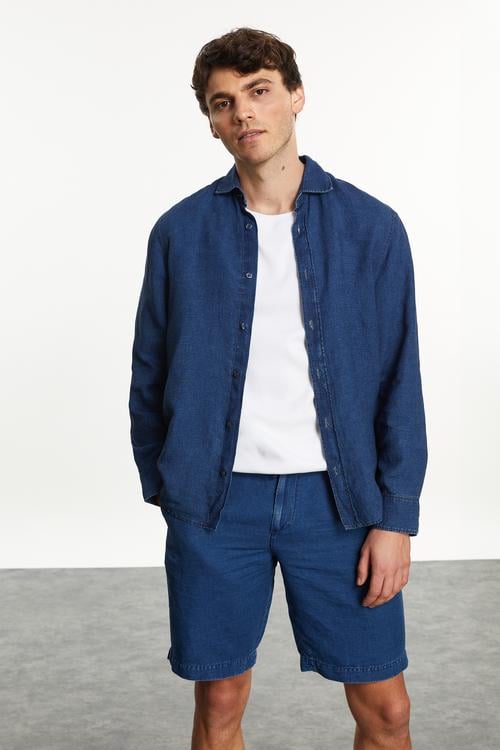  KETEN REGULAR FIT GÖMLEK