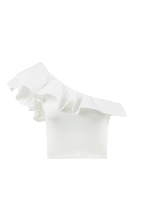  TEK OMUZ VOLANLI BLUZ