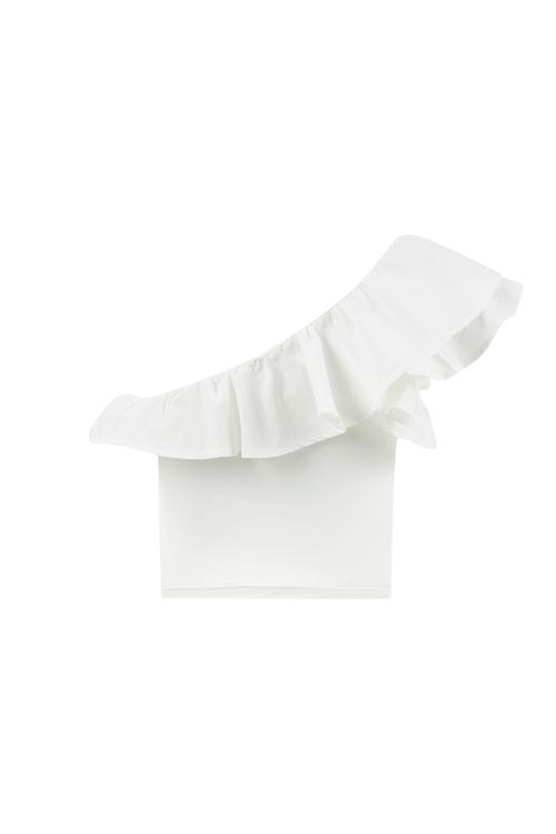  TEK OMUZ VOLANLI BLUZ