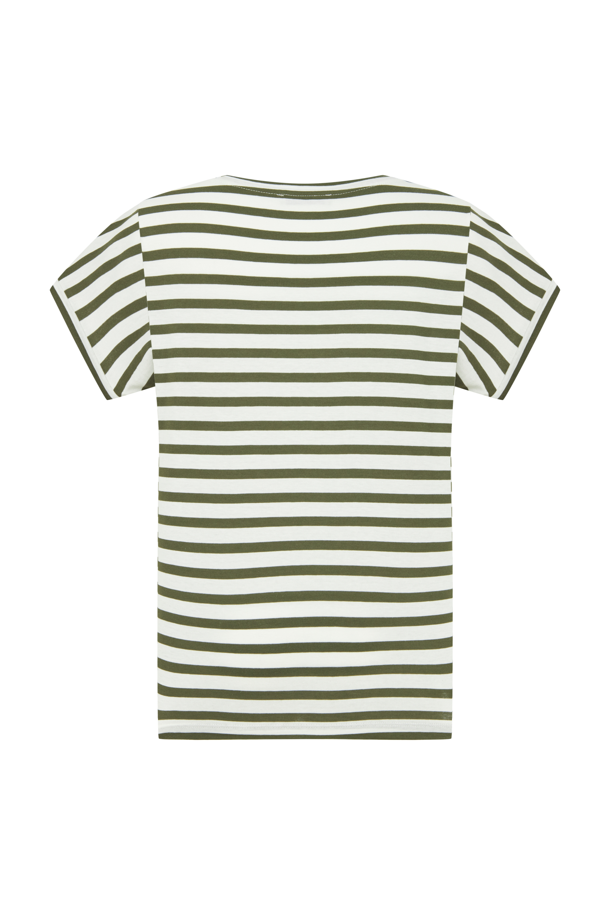 ÇİZGİLİ V YAKA T-SHIRT