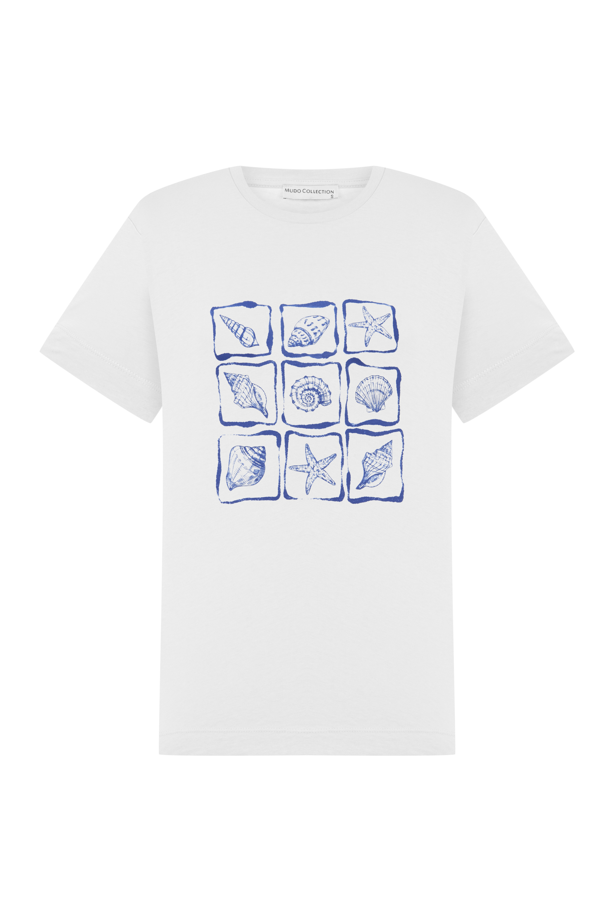 MARİN BASKILI BİSİKLET YAKA T-SHIRT