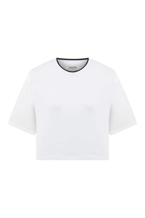  BİSİKLET YAKA KISA KOLLU CROP T-SHIRT