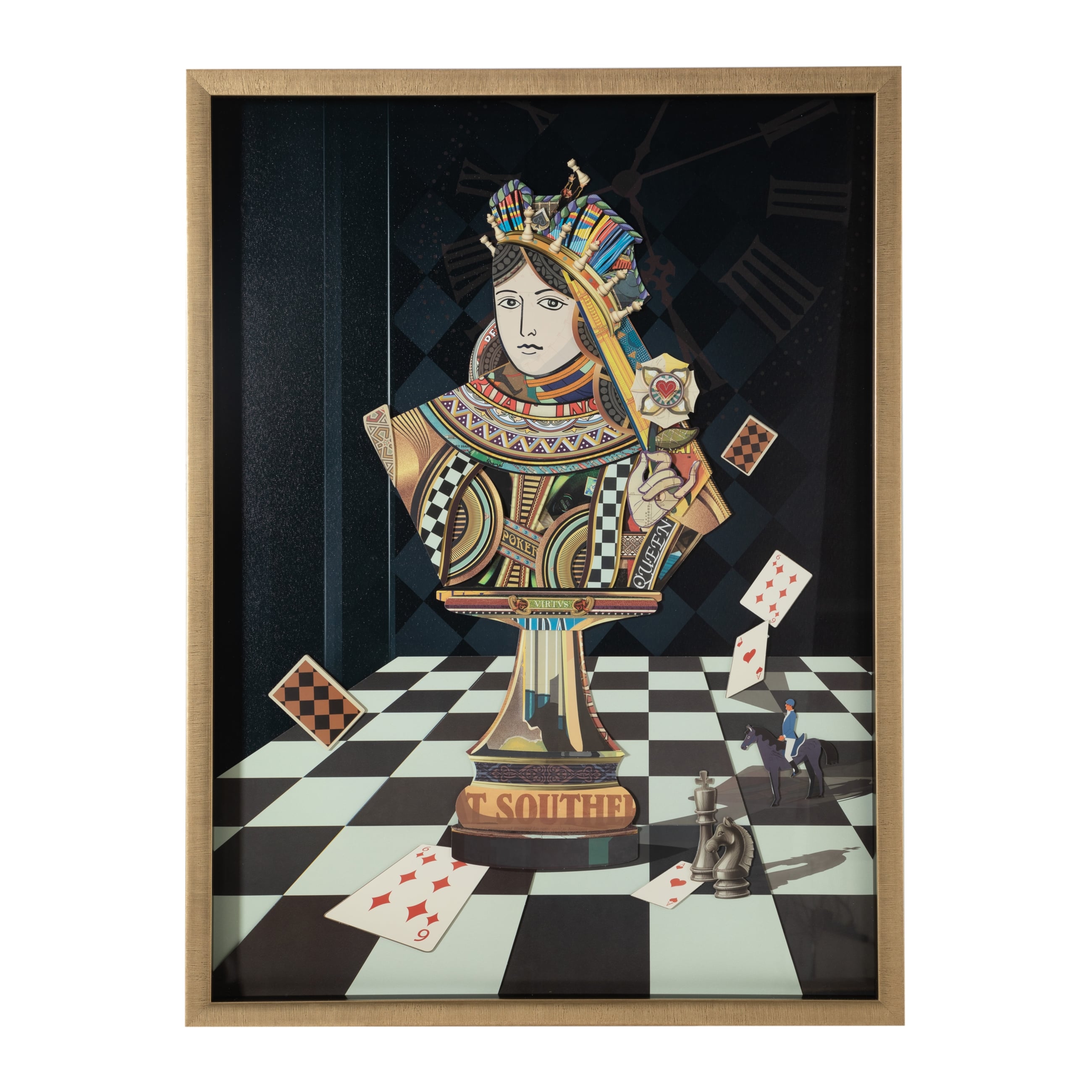 CHESS QUEEN ÇERÇEVELİ PANO 75X100 CM