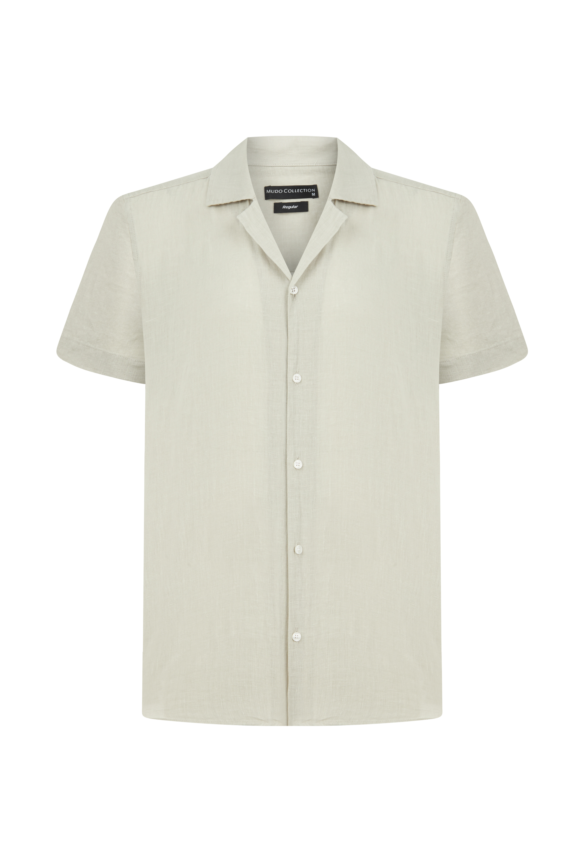 KISA KOLLU REGULAR FIT KETEN GÖMLEK