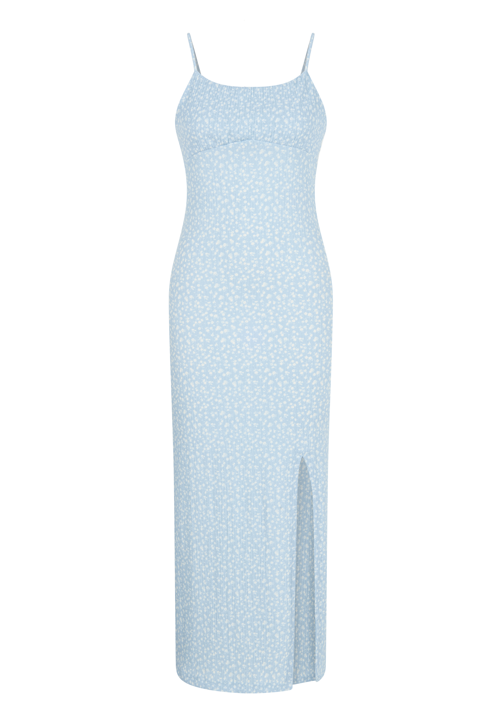 ASKILI ÇİÇEKLİ MİDİ ELBİSE