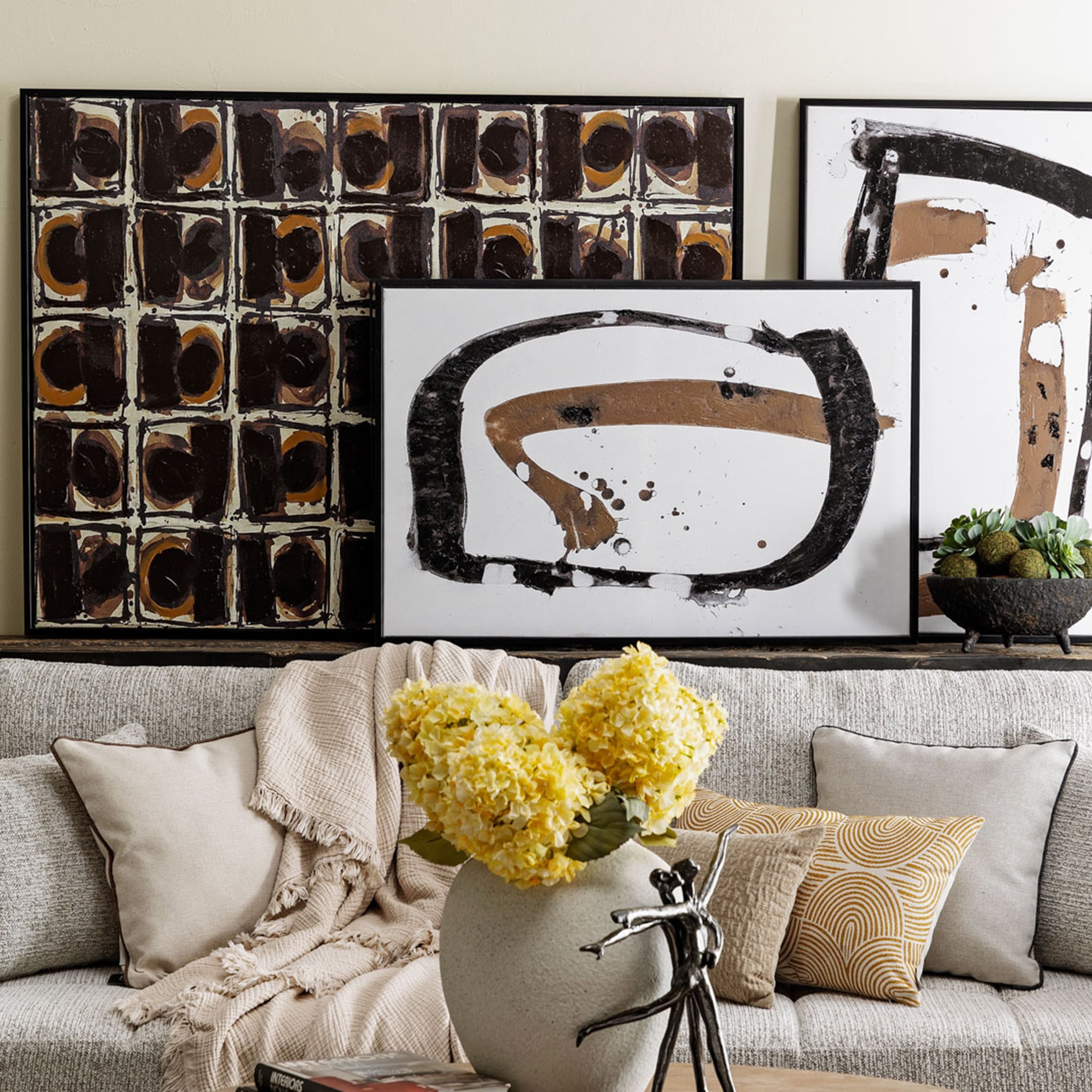 COFFEE-BLACK ÇERÇEVELİ YAĞLIBOYA TABLO 120X180CM