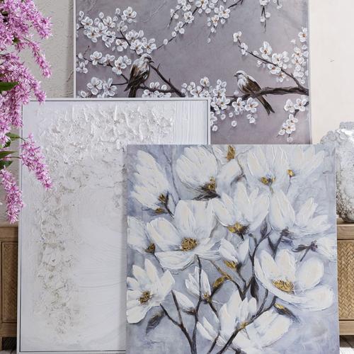  WHITE LILY YAĞLIBOYA TABLO 100X100CM