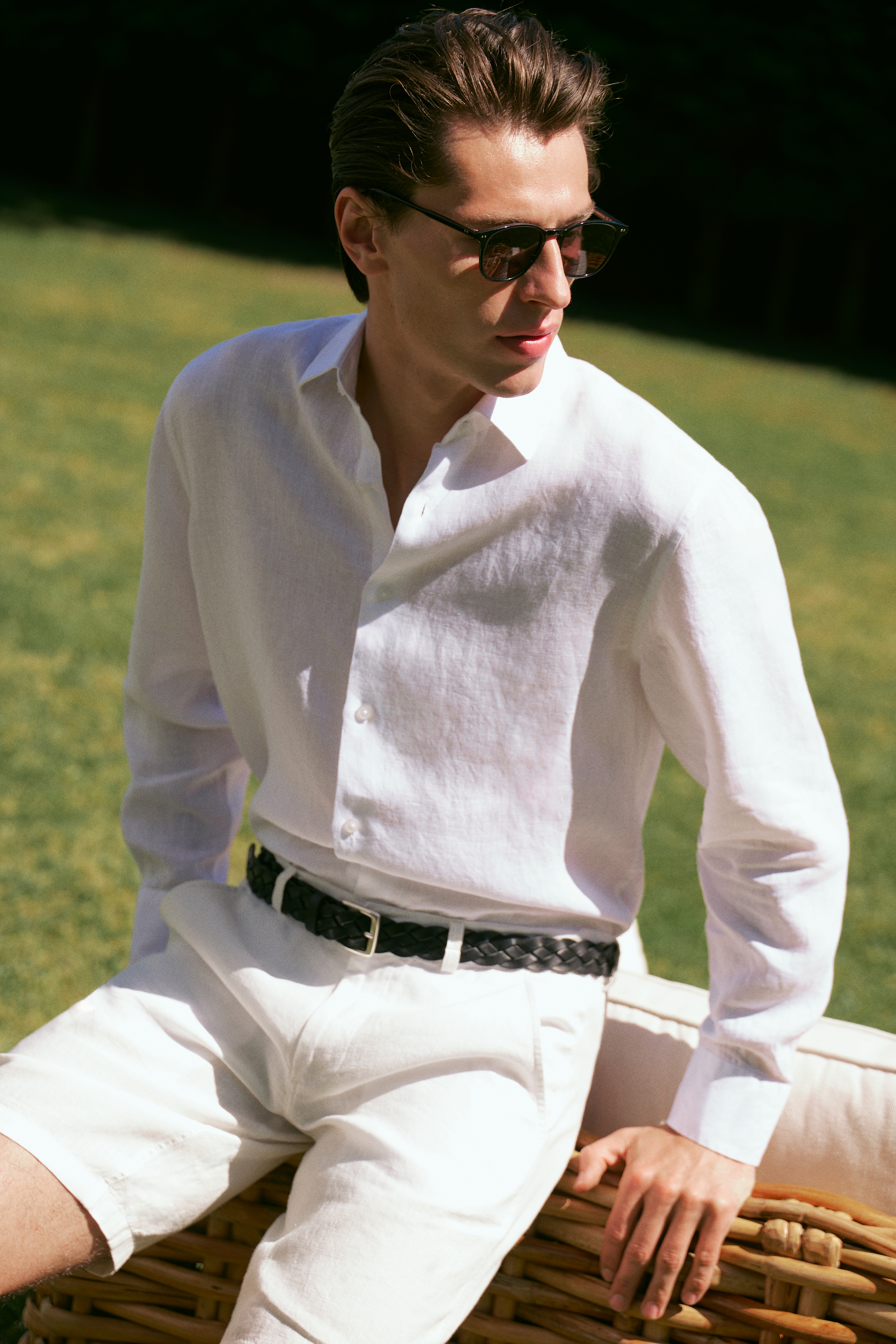 REGULAR FIT KETEN GÖMLEK